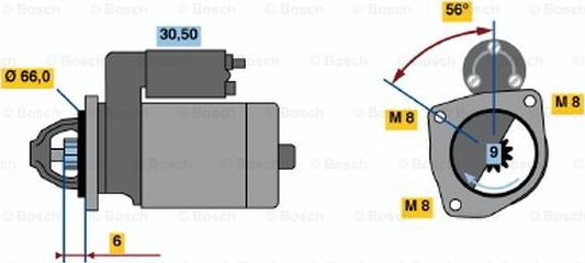 BOSCH 0 986 017 361 - Стартер avtolavka.club