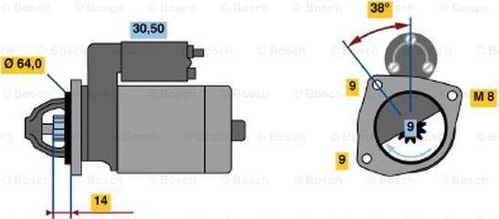 BOSCH 0 986 017 781 - Стартер avtolavka.club