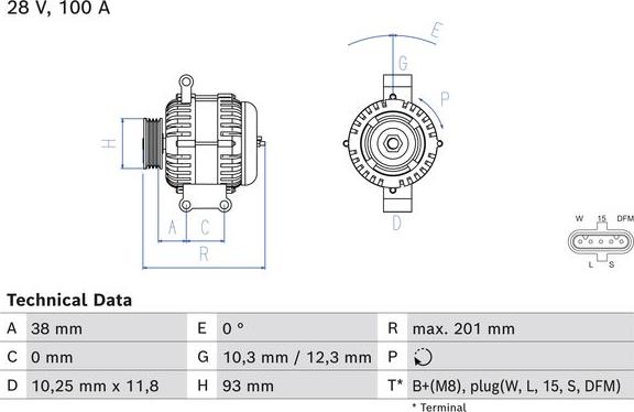 BOSCH 0 986 084 520 - Генератор avtolavka.club