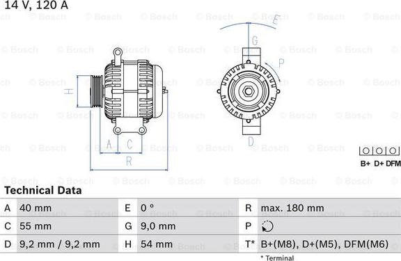 BOSCH 0 986 084 160 - Генератор avtolavka.club