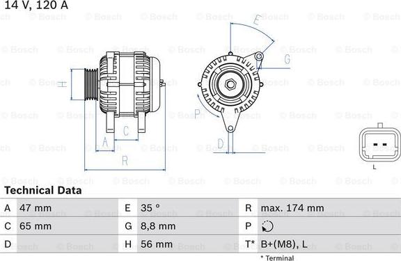 BOSCH 0 986 084 310 - Генератор avtolavka.club