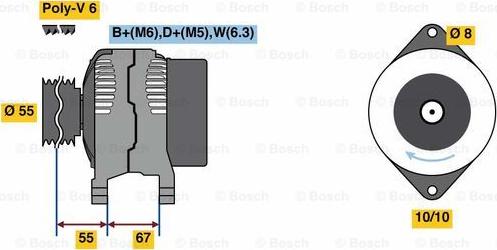 BOSCH 0 986 080 900 - Генератор avtolavka.club