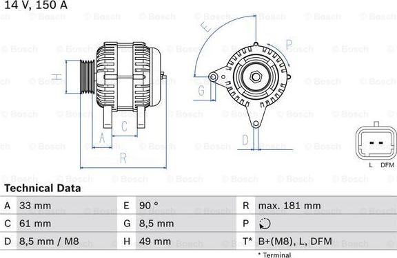 BOSCH 0 986 080 420 - Генератор avtolavka.club