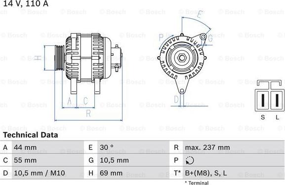 BOSCH 0 986 080 640 - Генератор avtolavka.club