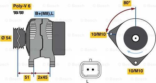 BOSCH 0 986 080 110 - Генератор avtolavka.club