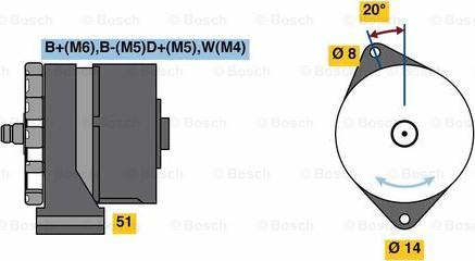 BOSCH 0 986 080 180 - Генератор avtolavka.club