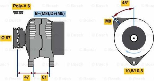 BOSCH 0 986 080 120 - Генератор avtolavka.club