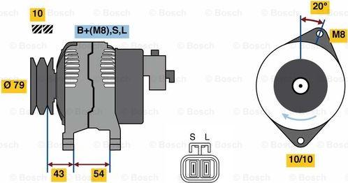 BOSCH 0 986 080 840 - Генератор avtolavka.club