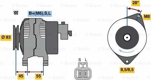 BOSCH 0 986 080 880 - Генератор avtolavka.club