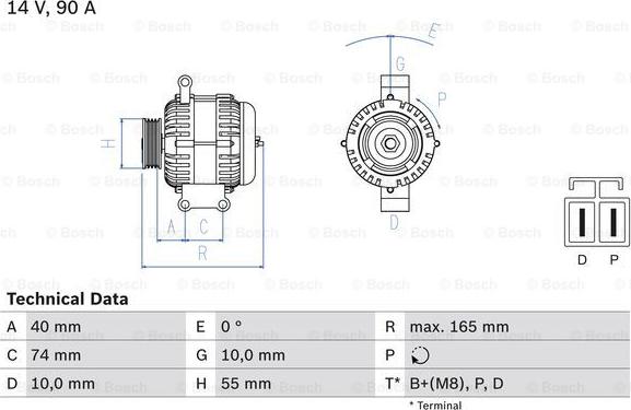 BOSCH 0 986 080 320 - Генератор avtolavka.club