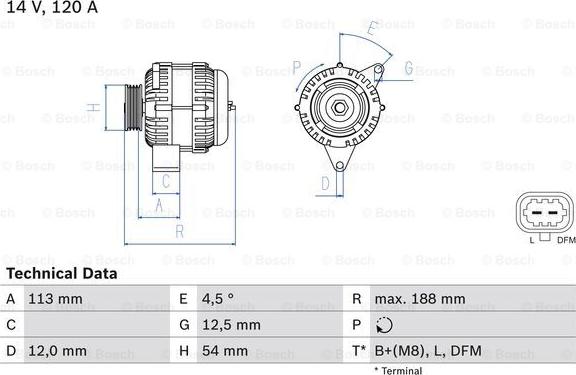 BOSCH 0 986 080 370 - Генератор avtolavka.club