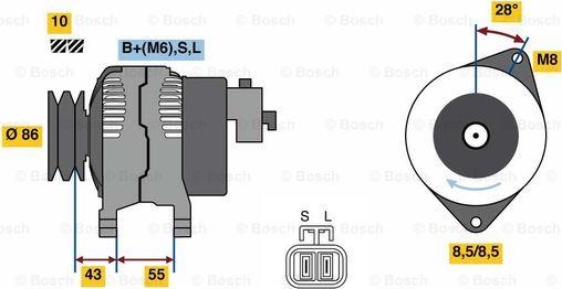 BOSCH 0 986 080 260 - Генератор avtolavka.club