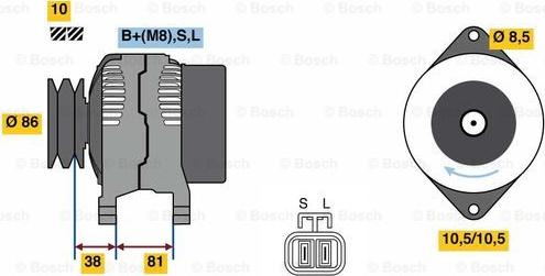 BOSCH 0 986 080 740 - Генератор avtolavka.club