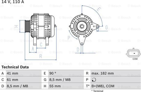 BOSCH 0 986 080 710 - Генератор avtolavka.club