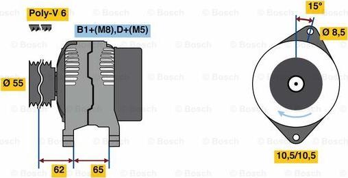 BOSCH 0 986 081 420 - Генератор avtolavka.club