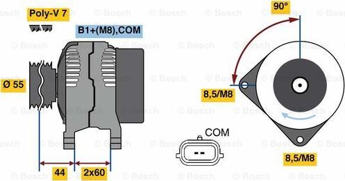 BOSCH 0 986 081 080 - Генератор avtolavka.club