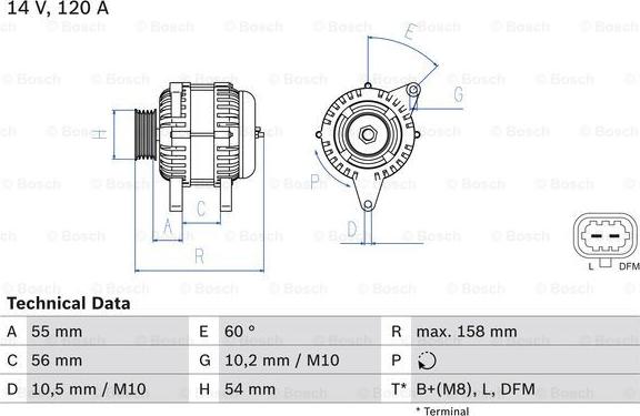 BOSCH 0 986 081 380 - Генератор avtolavka.club