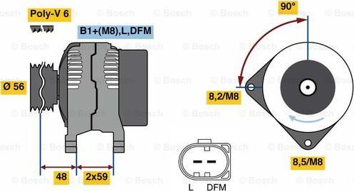 BOSCH 0 986 081 320 - Генератор avtolavka.club