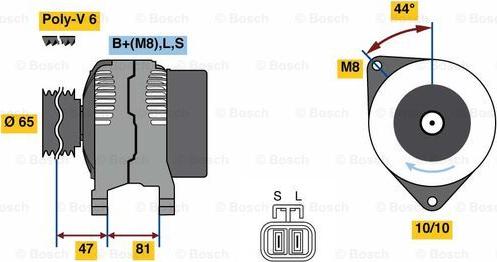 BOSCH 0 986 081 250 - Генератор avtolavka.club