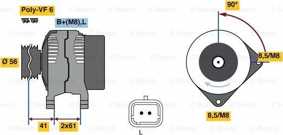 BOSCH 0 986 081 270 - Генератор avtolavka.club