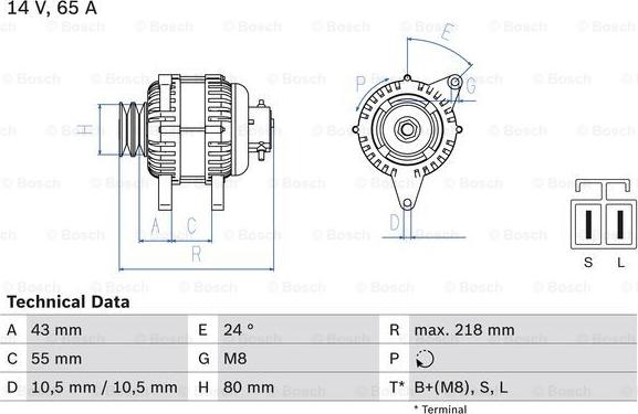 BOSCH 0 986 081 740 - Генератор avtolavka.club