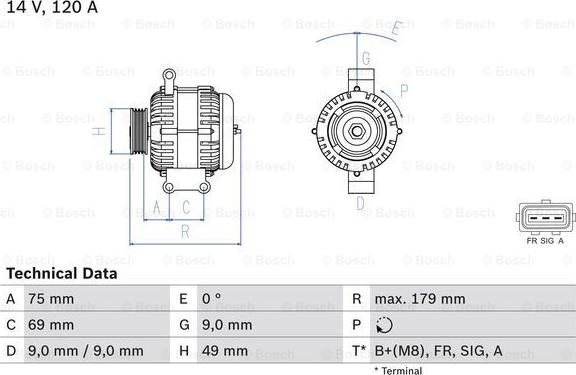 BOSCH 0 986 081 700 - Генератор avtolavka.club