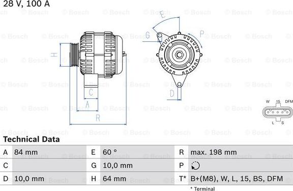 BOSCH 0 986 083 950 - Генератор avtolavka.club