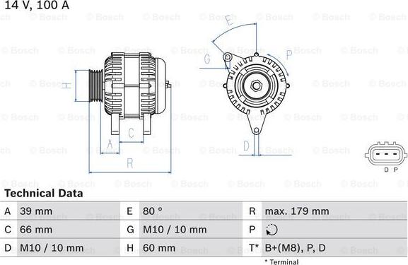 BOSCH 0 986 083 970 - Генератор avtolavka.club