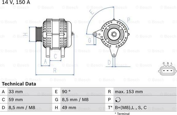 BOSCH 0 986 083 540 - Генератор avtolavka.club