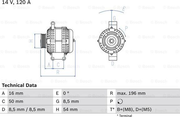 BOSCH 0 986 083 180 - Генератор avtolavka.club