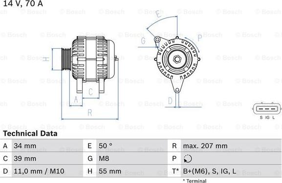 BOSCH 0 986 083 880 - Генератор avtolavka.club