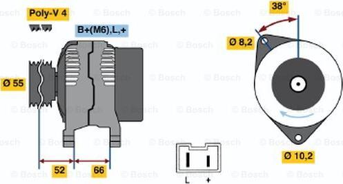 BOSCH 0 986 039 991 - Генератор avtolavka.club