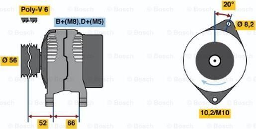 BOSCH 0 986 040 021 - Генератор avtolavka.club