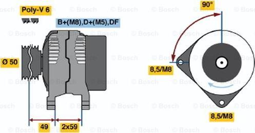 BOSCH 0 986 039 520 - Генератор avtolavka.club