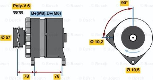 BOSCH 0 986 039 630 - Генератор avtolavka.club