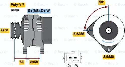 BOSCH 0 986 039 030 - Генератор avtolavka.club