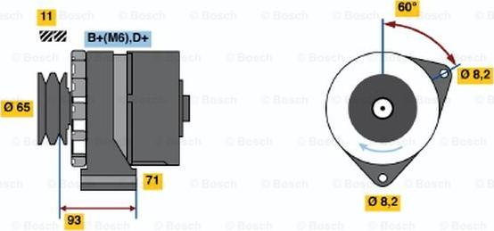 BOSCH 0 986 039 150 - Генератор avtolavka.club