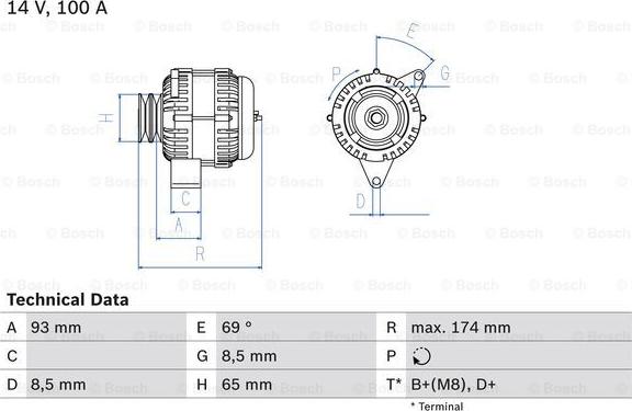 BOSCH 0 986 039 180 - Генератор avtolavka.club