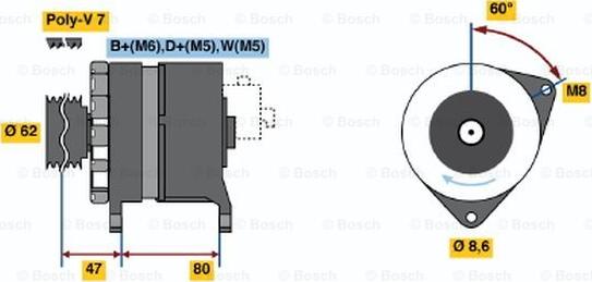 BOSCH 0 986 039 881 - Генератор avtolavka.club