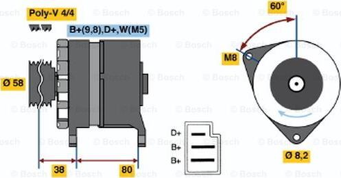 BOSCH 0 986 039 711 - Генератор avtolavka.club