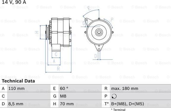 BOSCH 0 986 034 150 - Генератор avtolavka.club