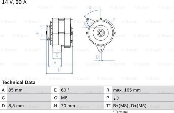 BOSCH 0 986 034 160 - Генератор avtolavka.club