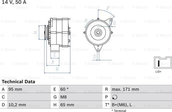 BOSCH 0 986 034 830 - Генератор avtolavka.club