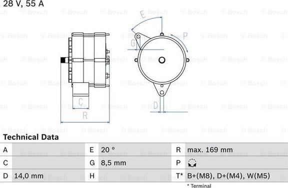 BOSCH 0 986 034 370 - Генератор avtolavka.club