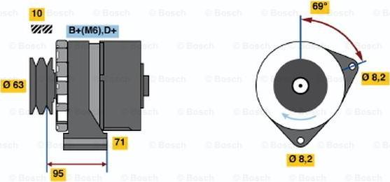 BOSCH 0 986 034 700 - Генератор avtolavka.club