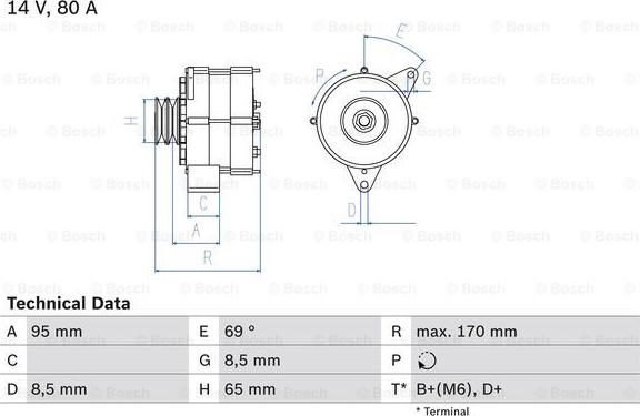 BOSCH 0 986 034 710 - Генератор avtolavka.club