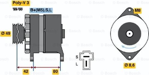 BOSCH 0 986 035 411 - Генератор avtolavka.club