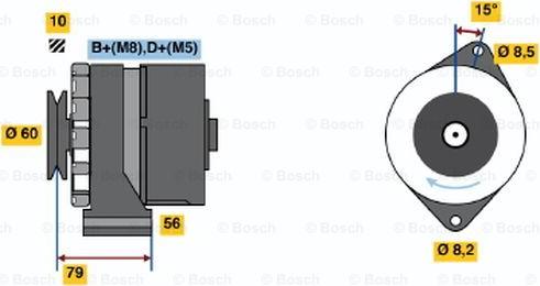 BOSCH 0 986 035 010 - Генератор avtolavka.club