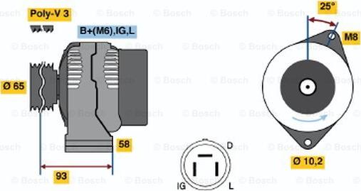 BOSCH 0 986 035 111 - Генератор avtolavka.club