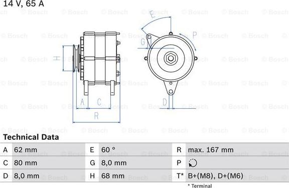 BOSCH 0 986 035 800 - Генератор avtolavka.club